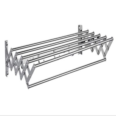 GXFWJD Multi-Purpose Foldable Wall Mounted Clothes Rack Towel Rack Bar Accordion Wall Mounted Drying Rack Stainless Steel Small Clothes Airer for Indoor and Outdoor Use (Size : 90cm)