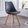 Dinning Chairs with PU Leather Seat High Back Soft Cushioned Industrial Classic Chairs Chic DiningBlack view 2