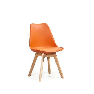 Dining Chairs Pre Assembled Modern Chairs Armless Side Chairs for Kitchen Living Room Lounge, Orange