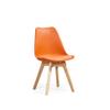 Dining Chairs Pre Assembled Modern Chairs Armless Side Chairs for Kitchen Living Room Lounge, Orange view 1