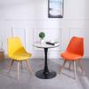 Dining Chairs Pre Assembled Modern Chairs Armless Side Chairs for Kitchen Living Room Lounge, Orange view 4