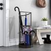 Umbrella Racks WXYZ Home Hotel Business Umbrella Stand Metal Light Luxury Umbrella Basket, Large Capacity Umbrella Bucket with Hook, 61x30cm (Color : Black) view 3
