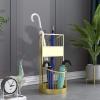 Umbrella Rack Hua Modern and Simple Golden Umbrella Stand, Metal Umbrella Storage Rack, Suitable for Home Business, Easy to Clean, 25x25x55cm view 3