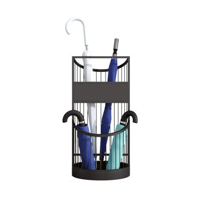 Umbrella Rack Hua Black Umbrella Storage Rack Metal Umbrella Bucket, Modern Light Luxury Home Business Entrance Umbrella Stand, 25x55cm