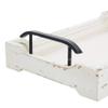 Deco 79 Wood Living Room Decor Tray Ottoman Tray with Metal Handles, Set of 2 Serving Tray 20", 17"W, White view 4