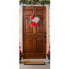 Evergreen Family Products Door Hanger Set, Poinsettia Welcome Wreath Door Decor with Black Iron Metal Holder view 4