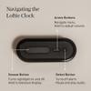 Loftie Alarm Clock with Sound Machine  Smart Alarm Clock with Light, White Noise, Bluetooth Speaker, Night Light Sound Machine, 100+ Sounds, Blackout Mode, No WiFi Mode, Optional Subscription - Black view 4