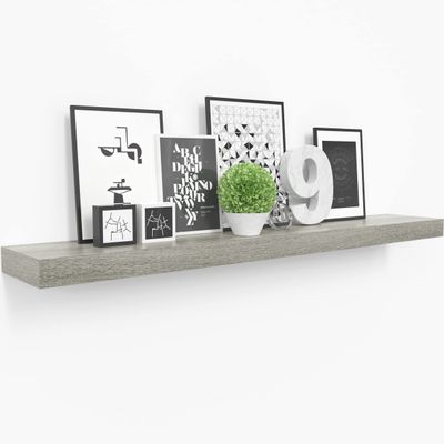 Ballucci Floating Shelf, 36" Wood Wall Shelf with Invisible Brackets for Bathroom, Living Room, Bedroom, Kitchen, Nursery, 6" Deep, Rustic Gray