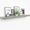 Ballucci Floating Shelf, 36" Wood Wall Shelf with Invisible Brackets for Bathroom, Living Room, Bedroom, Kitchen, Nursery, 6" Deep, Rustic Gray view 1