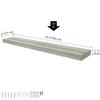 Ballucci Floating Shelf, 36" Wood Wall Shelf with Invisible Brackets for Bathroom, Living Room, Bedroom, Kitchen, Nursery, 6" Deep, Rustic Gray view 2