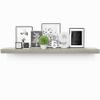 Ballucci Floating Shelf, 36" Wood Wall Shelf with Invisible Brackets for Bathroom, Living Room, Bedroom, Kitchen, Nursery, 6" Deep, Rustic Gray view 3