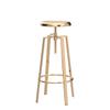 Brage Living Atlas Industrial Bar Stools Set of 2, Adjustable Swivel Four Legged Round Metal Barstools, Backless Counter Height Bar Chairs for Kitchen Dining (Gold) view 4