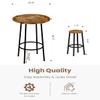 Recaceik 3 Piece Pub Dining Set, Modern Round bar Table and Stools for 2 Kitchen Counter Height Wood Top Bistro Easy Assemble for Breakfast Nook Living Room Small Space Restaurant, Rustic Brown 23 view 4