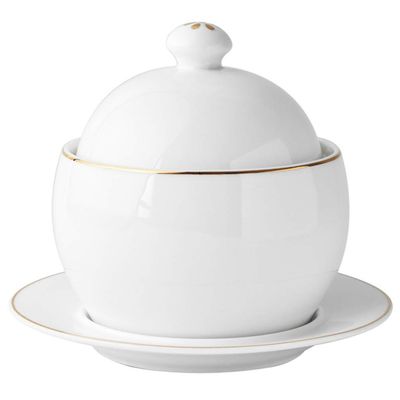 Hemoton 1set Ceramic Stew Pot Edge Practical Soup Bowl for Steaming and Miso Soup Ceramic Tableware for Cooking and Serving