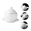 Hemoton 1set Ceramic Stew Pot Edge Practical Soup Bowl for Steaming and Miso Soup Ceramic Tableware for Cooking and Serving view 4