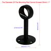 Aopin Closet Rod Brackets with Matte Black Finish 25mm / 1" Wardrobe Rod Brackets Curtain Rod End Supports Flange Rod Holder Brackets Stainless Steel, Closet Pole Socket Brackets 2 Pcs view 2