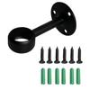 Aopin Closet Rod Brackets with Matte Black Finish 25mm / 1" Wardrobe Rod Brackets Curtain Rod End Supports Flange Rod Holder Brackets Stainless Steel, Closet Pole Socket Brackets 2 Pcs view 3