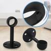 Aopin Closet Rod Brackets with Matte Black Finish 25mm / 1" Wardrobe Rod Brackets Curtain Rod End Supports Flange Rod Holder Brackets Stainless Steel, Closet Pole Socket Brackets 2 Pcs view 4