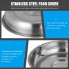 Cabilock 2pcs Stainless Steel Food Cover Steak Dome Oilproof Dish Hood for Bacon Burgers and Grilled Sandwiches Keeps Food Fresh and Warm view 2