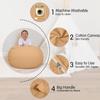 Aubliss Stuffed Animal Bean Bag Storage Chair (Solid Khaki, Large (38'')) view 2