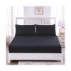MZP 100% Egyptian Cotton Fitted Sheet 30cm Extra Deep Twin Bed Sheets Only Pure Natural Cotton Sheet Soft Bottom Sheets Single Twin Double Full King Queen (Color : Black, Size : Twin) view 1