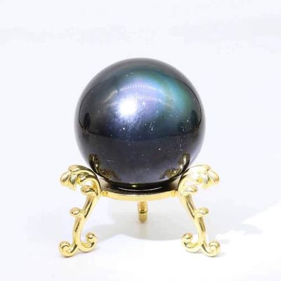 BEINUANCRYSTAL 1pc 50mm-55mm Natural Healing Stone Rainbow Obsidian Spheres Crystal Quartz Ball