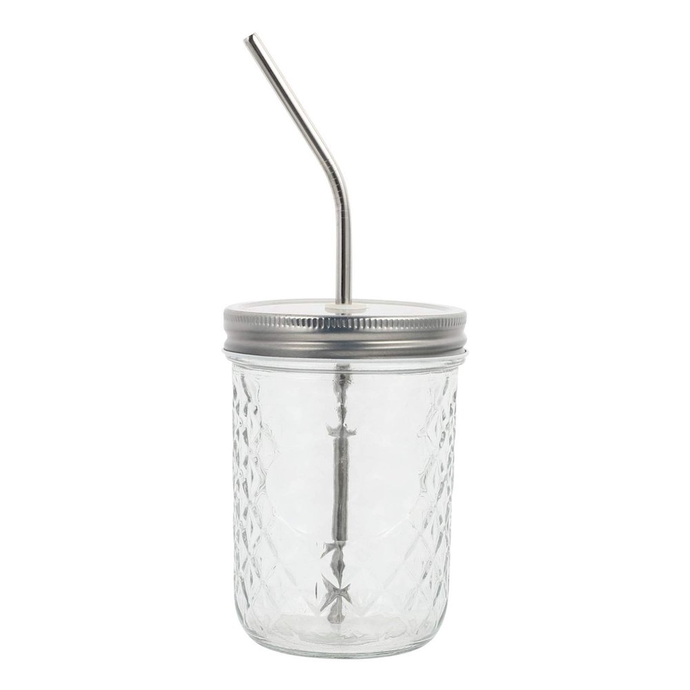 Cabilock 1set Jars Straws Versatile Containers for Juices and Hot Drinks for Parties and Special Occasions