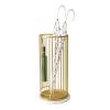 Umbrella Racks WXYZ Marble Base Umbrella Stand with Hooks Can Store Long and Short Umbrellas, Metal Umbrella Bucket, 50x25cm (Color : Gold) view 2