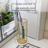 Umbrella Racks WXYZ Marble Base Umbrella Stand with Hooks Can Store Long and Short Umbrellas, Metal Umbrella Bucket, 50x25cm (Color : Gold) view 3