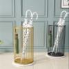 Umbrella Racks WXYZ Marble Base Umbrella Stand with Hooks Can Store Long and Short Umbrellas, Metal Umbrella Bucket, 50x25cm (Color : Gold) view 4
