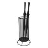 Umbrella Racks WXYZ Metal Light Luxury Umbrella Stand with Hooks Can Store 8-10 Long and Short Umbrellas, 29x57cm, 29x67cm (Color : Black) view 1