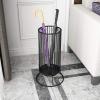 Umbrella Racks WXYZ Metal Light Luxury Umbrella Stand with Hooks Can Store 8-10 Long and Short Umbrellas, 29x57cm, 29x67cm (Color : Black) view 3