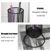 Umbrella Racks WXYZ Metal Light Luxury Umbrella Stand with Hooks Can Store 8-10 Long and Short Umbrellas, 29x57cm, 29x67cm (Color : Black) view 4