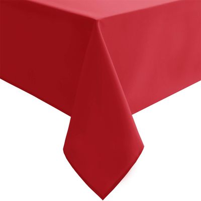 Hiasan Red Tablecloth for Rectangle Tables -Waterproof Spillproof & Wrinkle Resistant Washable Polyester Table Cloth for Dining/Party/Outdoor Picnic, 70 x 140 inch