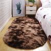 2021 Bubble Kiss Oval Fluffy Carpet for Living Room Shaggy Bedroom Decor Mat Bed Decoration Store Hotel Area Rugs Home Floor Door Mat Tie dye Brown 140x160cm view 2
