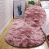 2021 Bubble Kiss Oval Fluffy Carpet for Living Room Shaggy Bedroom Decor Mat Bed Decoration Store Hotel Area Rugs Home Floor Door Mat Putting Powder Purple 80x160cm view 1