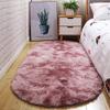 2021 Bubble Kiss Oval Fluffy Carpet for Living Room Shaggy Bedroom Decor Mat Bed Decoration Store Hotel Area Rugs Home Floor Door Mat Putting Powder Purple 80x160cm view 2