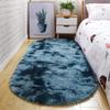 2021 Bubble Kiss Oval Fluffy Carpet for Living Room Shaggy Bedroom Decor Mat Bed Decoration Store Hotel Area Rugs Home Floor Door Mat Tie dye Dark Blue 180x200cm view 2