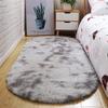 2021 Bubble Kiss Oval Fluffy Carpet for Living Room Shaggy Bedroom Decor Mat Bed Decoration Store Hotel Area Rugs Home Floor Door Mat Putting Light Gray 140x140cm view 2
