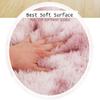 2021 Bubble Kiss Oval Fluffy Carpet for Living Room Shaggy Bedroom Decor Mat Bed Decoration Store Hotel Area Rugs Home Floor Door Mat Putting Light Gray 140x140cm view 3