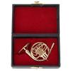 Oumefar Miniature French Horn Delicate Golden Mini Instrument Figurine Ornament Display Decoration for Music Lover Brassandwoodwindinstruments view 2