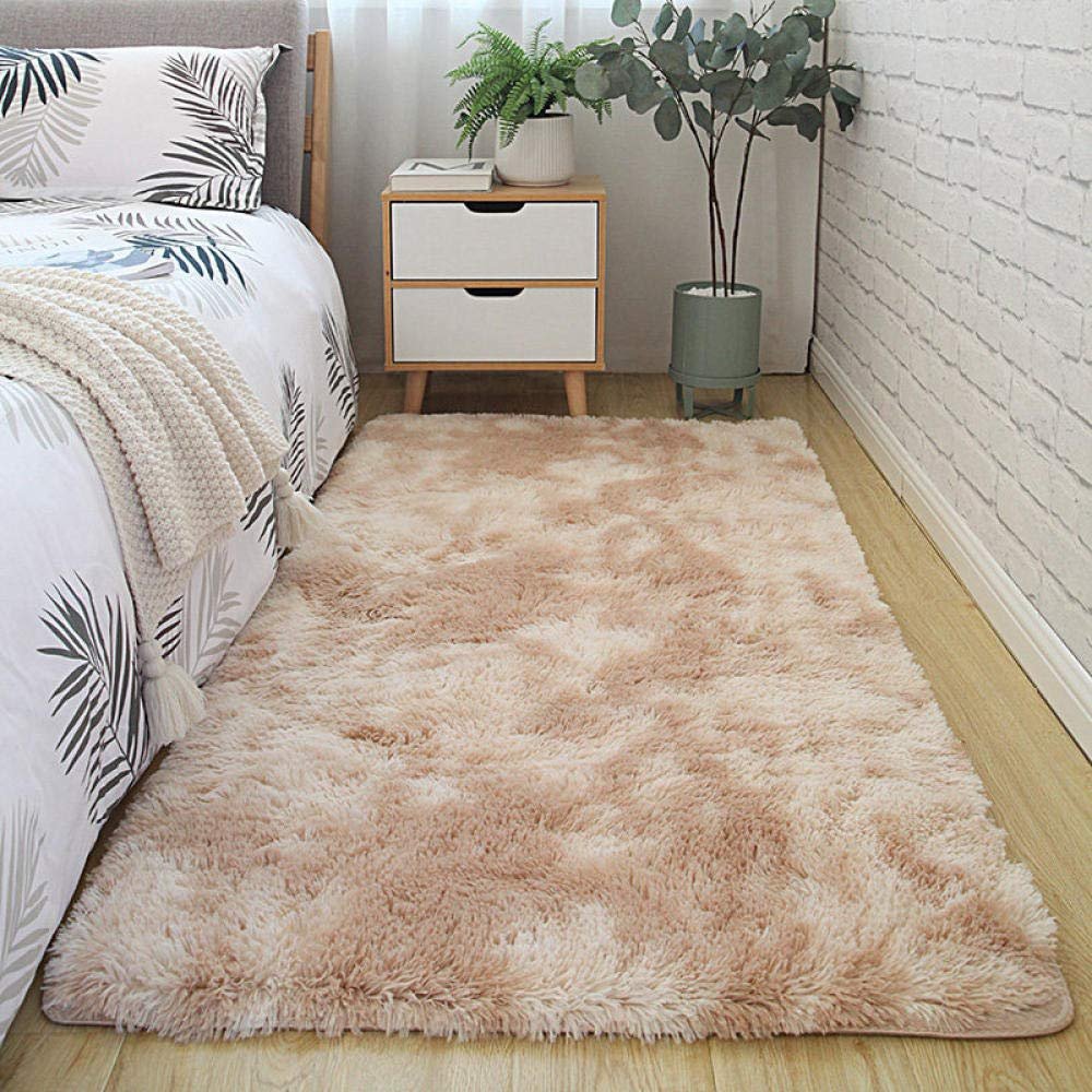 2021 Gradient Solid Carpet Thick Rugs Non Slip Mat Bathroom Area Rug for Living Room Camel 160x220cm