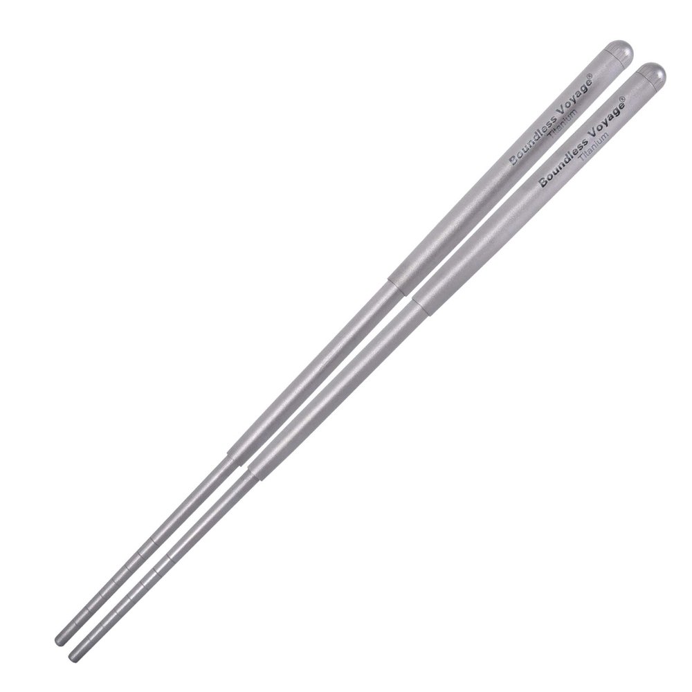 Boundless Voyage Titanium Camping Telescopic Chopsticks Portable Foldable Cutlery for Outdoor, Travel, Picnic, Hiking Lightweight Durable Reusable Tableware Ti1004T