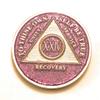 24 Year AA, Lavender, Bling, Glitter, Purple Medallion, Bling, Chip, Coin, Token view 1