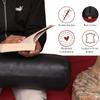 Neck Roll Pillow Cushion Cover, 14x7 Inch Full Moon Round Bolster Pillow Case, Cylinder Soft Lambskin Leather Pillowcase for Head, Spine & Neck Support During Sleep - Black Pack of 1 view 2