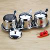 KJLY Kitchen 304 Stainless Steel Seasoning Pots Set, Spice Jars, Dressing & Spice Dispensers, 28.51010.5CM view 2