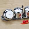 KJLY Kitchen 304 Stainless Steel Seasoning Pots Set, Spice Jars, Dressing & Spice Dispensers, 28.51010.5CM view 3