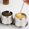 KJLY Kitchen 304 Stainless Steel Seasoning Pots Set, Spice Jars, Dressing & Spice Dispensers, 28.51010.5CM view 4