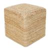REDEARTH  Cube Pouf Foot Stool Ottoman - Jute Braided Pouffe Poof Accent Sitting Footrest for The Living Room, Bedroom, Nursery, Patio, Lounge & Other Rooms in The Home (14.5X14.5X16; Natural) view 1