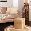 REDEARTH  Cube Pouf Foot Stool Ottoman - Jute Braided Pouffe Poof Accent Sitting Footrest for The Living Room, Bedroom, Nursery, Patio, Lounge & Other Rooms in The Home (14.5X14.5X16; Natural) view 2